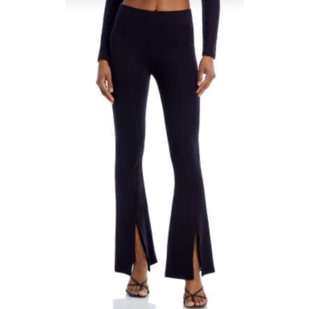 AG x EmRata Morrison Flare‎ Leg Split Hem Pants Black Stretch Size Medium NWT